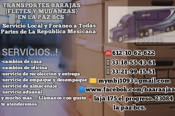 TRANSPORTES BARAJAS (servicio de fletes y mudanzas)